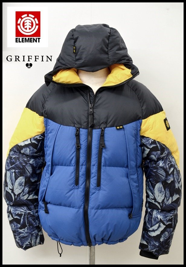 美品 ELEMENT ×GRIFFIN STUDIO コラボ LIGHT DOWN PUFFA ダウンジャケット ダウン80％ フェザー20% Mサイズ エレメント グリフィン