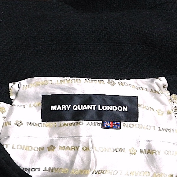 Mary Quant LONDON マリークワントロンドン ウールコート ドレスコート デザインコート ジャケット 黒 レディース M_画像5