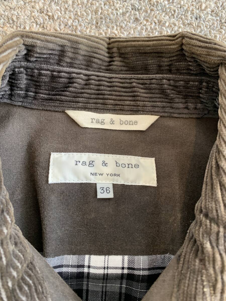 rag and bone Barbour ブラウン＆カーキ　サイズ36-34_画像4