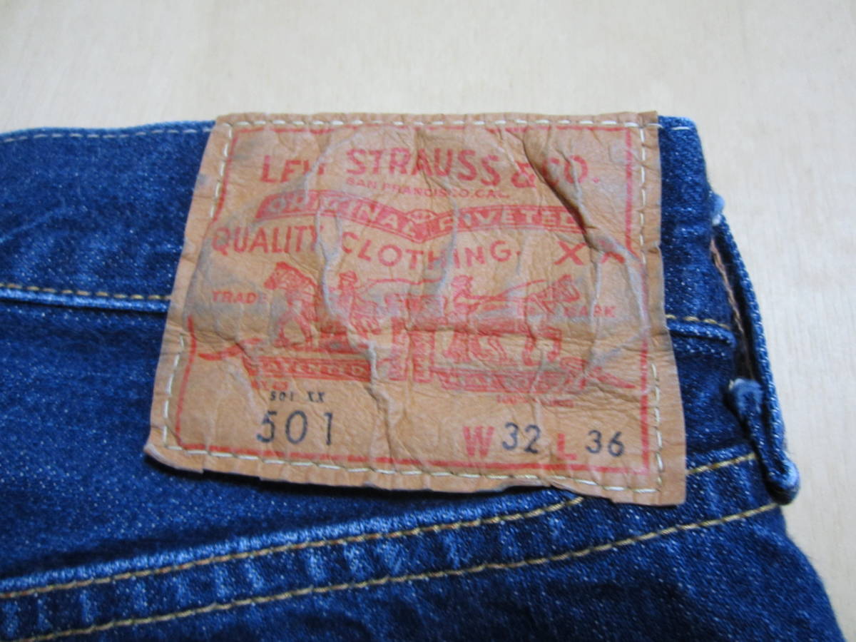 Levi's　501ｘｘ　（66-501）　ｗ３２　赤耳、BIG-E、縦落ち　復刻ヴィンテージ　日本製_画像3