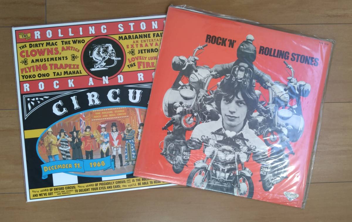 LP Rolling Stones Rock 'n' Rolling Stones レコード 1980 ステッカー★LASE DISC ローリングストーンズの画像1