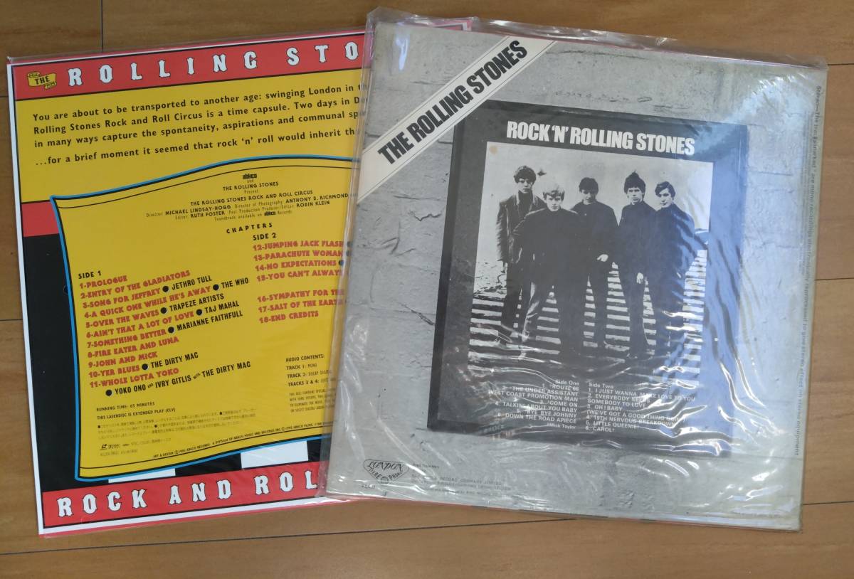 LP Rolling Stones Rock 'n' Rolling Stones レコード 1980 ステッカー★LASE DISC ローリングストーンズの画像2