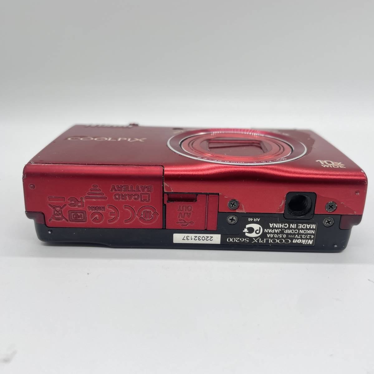 【簡易動作確認済】Nikon COOLPIX S6200 RED コンデジ　デジカメ　デジタルカメラ　シャッター&フラッシュ動作OK_画像9