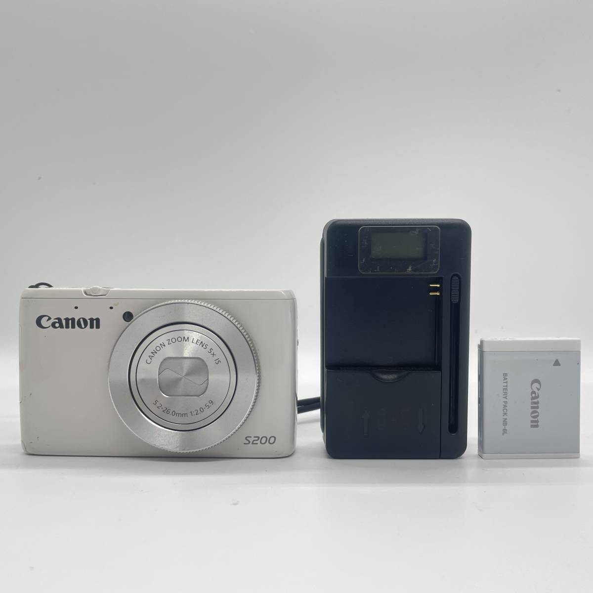 【簡易動作確認済】Canon PowerShot POWERSHOT S200 WH　コンデジ　デジカメ　デジタルカメラ　シャッター&フラッシュ動作OK_画像9