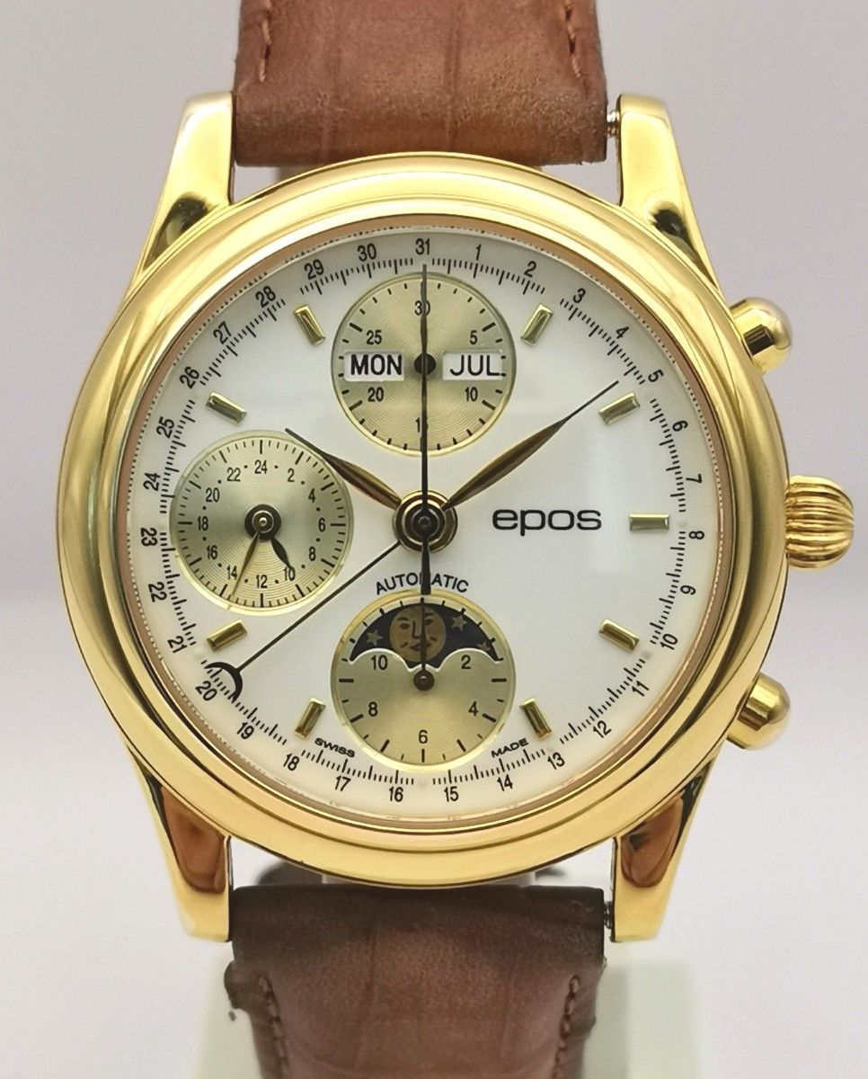 超美品 EPOS エポス 3346 クロノグラフ ムーンフェイズ 超美品 EPOS エポス 3346 クロノグラフ ムーンフェイズ