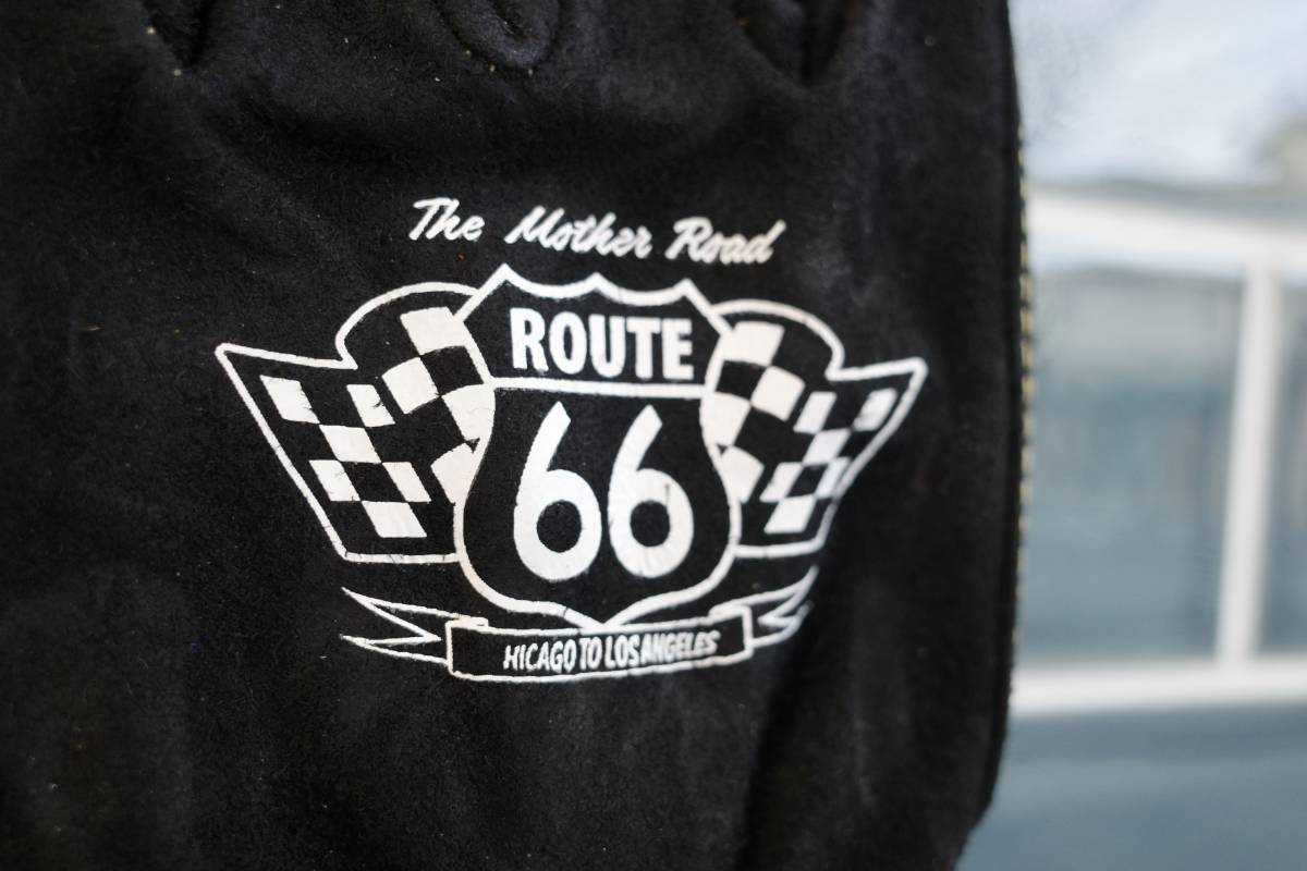 新品　本革　スウェード　レザーグローブ　ROUTE６６　ルート６６　BLACK 世田谷ベース バイカー ハーレー　hotrod キャンプ_画像2