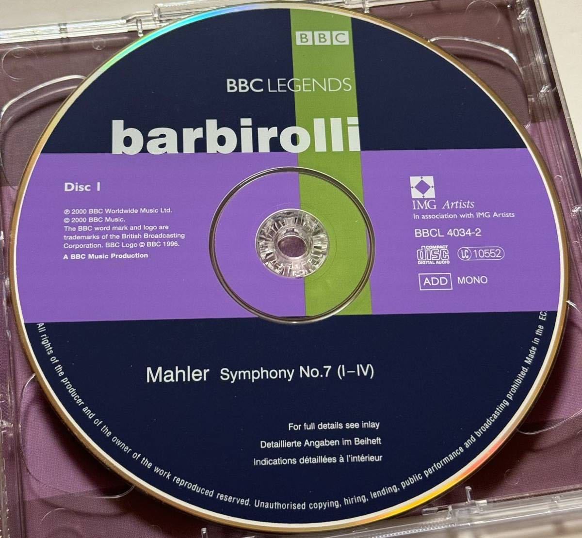 （BBC LEGENDS 20BIT）バルビローリ　マーラー：交響曲第７番　ブルックナー：交響曲第９番　BARBIROLLI 2CD_画像3