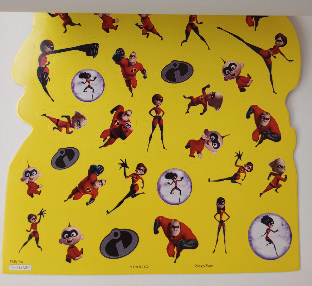 USA購入★★ インクレディブル ファミリー 300枚 ステッカー シール 未使用品 ★★ Disney Incredibles Stickers