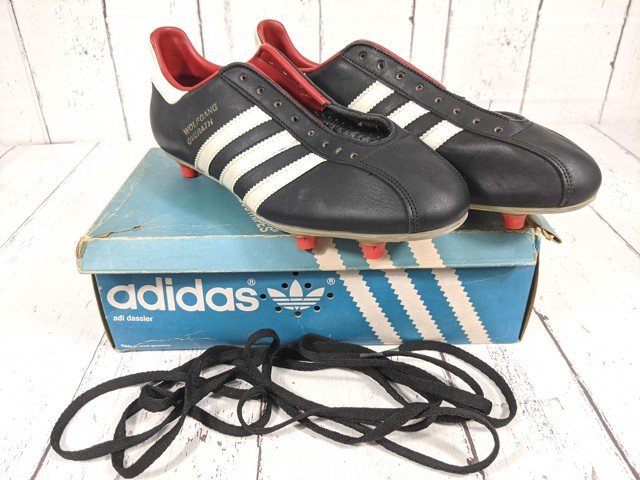 【1yt167】サッカー用スパイクシューズ adidas アディダス WOLFGANG OVERATH 70年代 サイズ：7.5◆ヴィンテージ◆S40_画像1