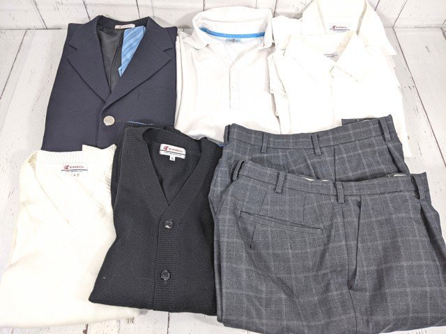 2og560/衣類■東京キャンパス? クラーク記念国際高校■男子学生服 ブレザー制服 夏冬上下セット【b05】_画像1