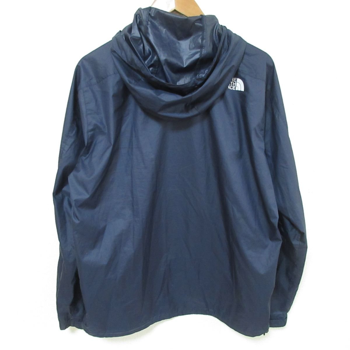 美品 THE NORTH FACE ノースフェイス Anytime Wind Hoodie エニータイムウィンドフーディー ナイロン ジャケット NP71675 サイズL ネイビー_画像2