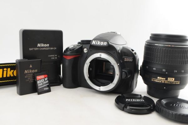 [美品] Nikon ニコン D3100 + 18-55mm レンズ #1042AB_画像1