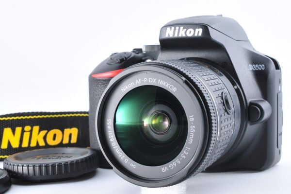 [美品] Nikon ニコン D3500 + AF-P 18-55mm レンズ #449A_画像1
