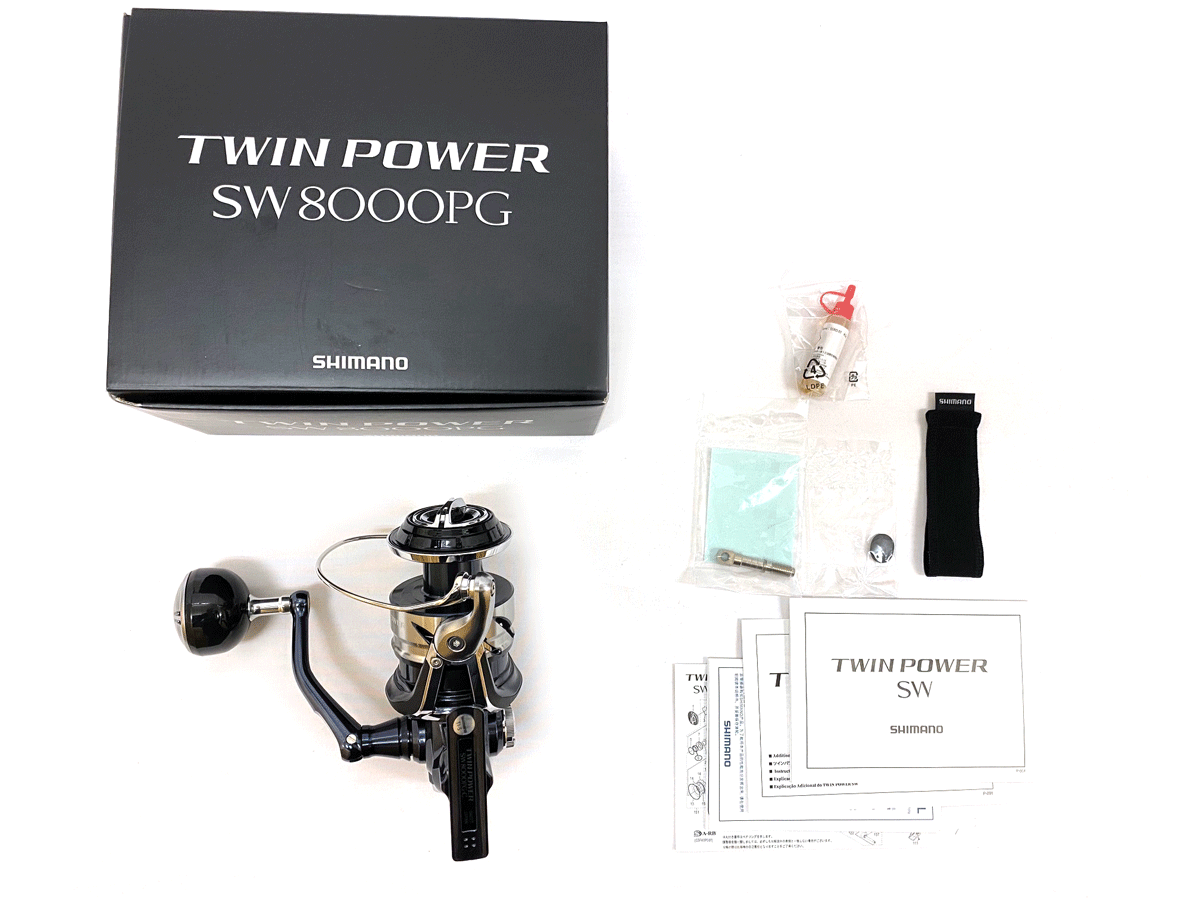 ★超美品★　シマノ　21ツインパワーSW　8000PG　SHIMANO　21　TWINPOWERSW　ジギング　スピニングリール　JAPAN　日本製　ハンドル左右可_画像1