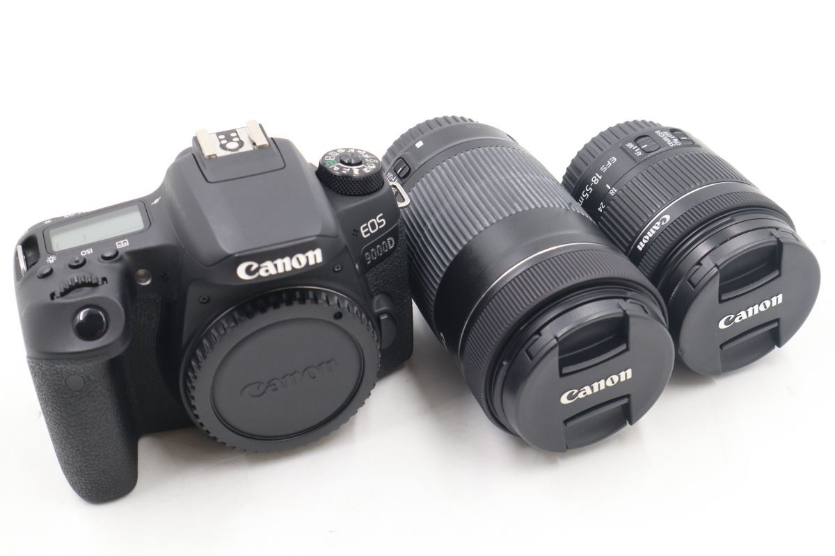 ★☆全額返金保証！最速発送！【Canon EOS 9000D ダブルズームキット シャッター6025回 動作確認済】★☆（202402-28362-kaitori）