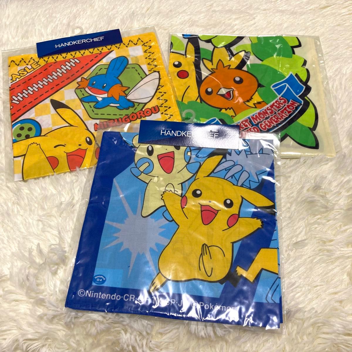 新品】ポケモン ハンカチ 3枚セット アドバンスジェネレーション 新品】ポケモン ハンカチ 3枚セット アドバンスジェネレーション