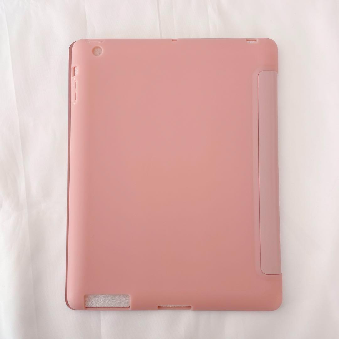 iPad 2/3/4ケース 超薄型 超軽量 TPU ソフトスマートカバー ピンク