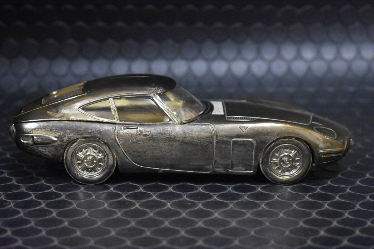 うぶ品 昭和レトロ トヨタ TOYOTA 2000GT シガレットケース 金属 煙草入れ 当時物の画像5