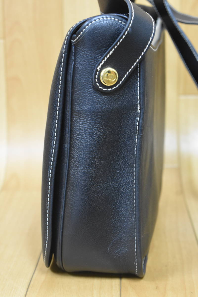 うぶ品　Christian Dior　クリスチャンディオール　本物保証　ショルダーバッグ　鞄　バック　黒　ブラック　ゴールド金具　袋付_画像4