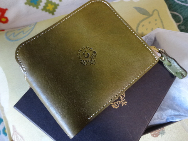 HUKURO　栃木レザー大きく開く小さな財布、未使用。_画像7