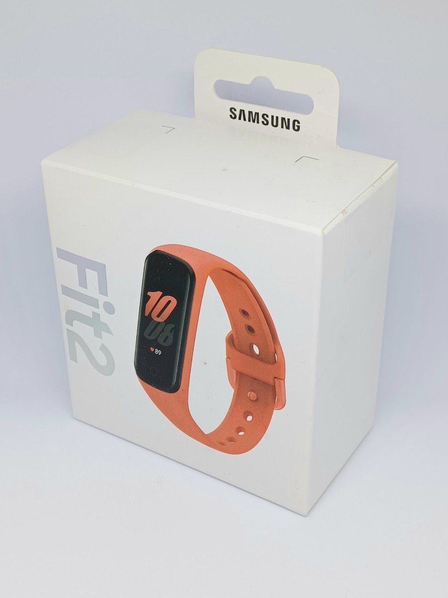 ○ 【未開封】Galaxy Fit2 SM-R220 SAMSUNG サムスン スマートウォッチ ギャラクシー フィット 未使用品 腕時計 赤 レッド