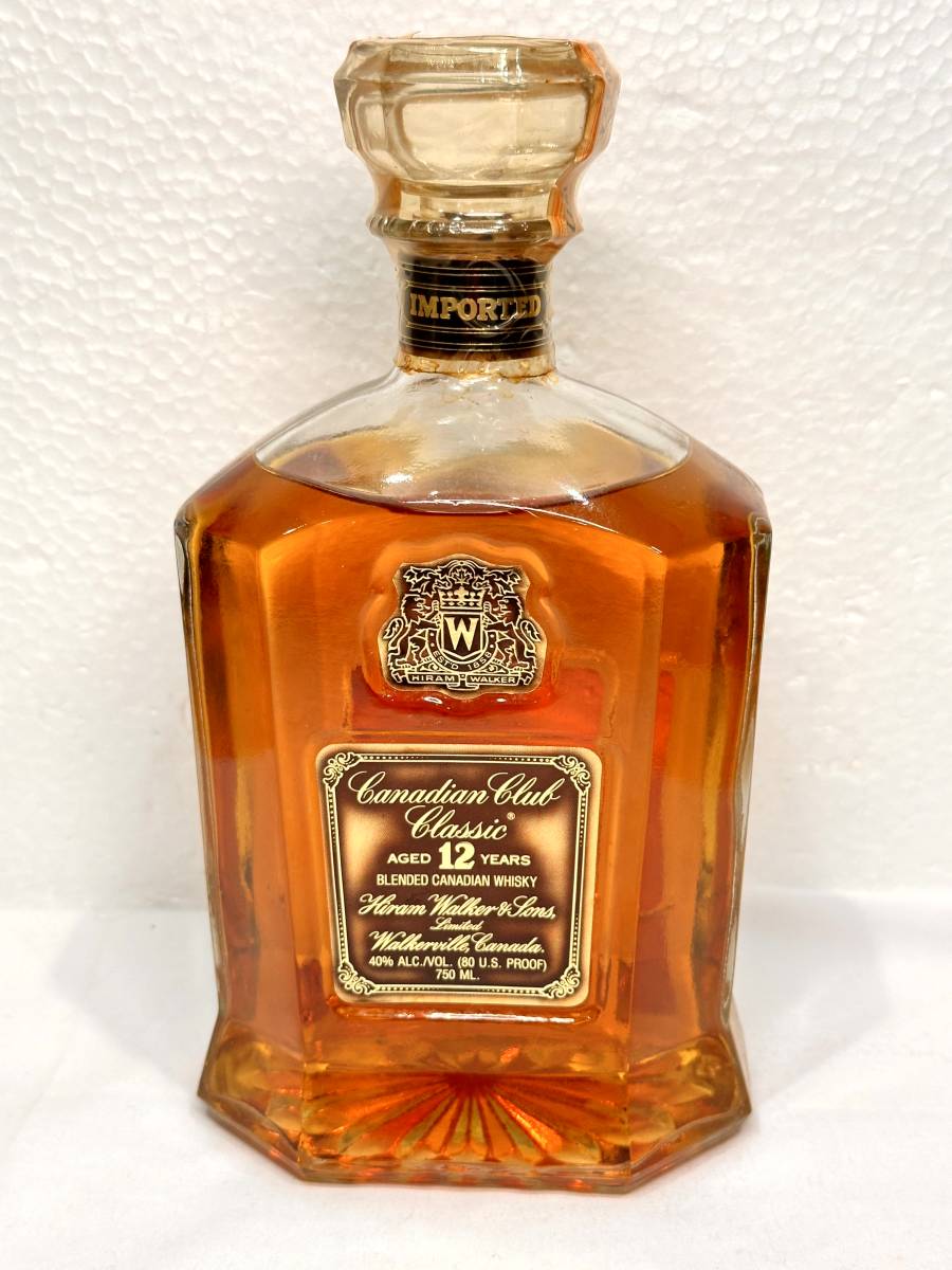 [3165] 長期保管品 未開栓 カナディアンクラブ クラッシック 12年 750ml 40% Canadian Club Classic 12years_画像1