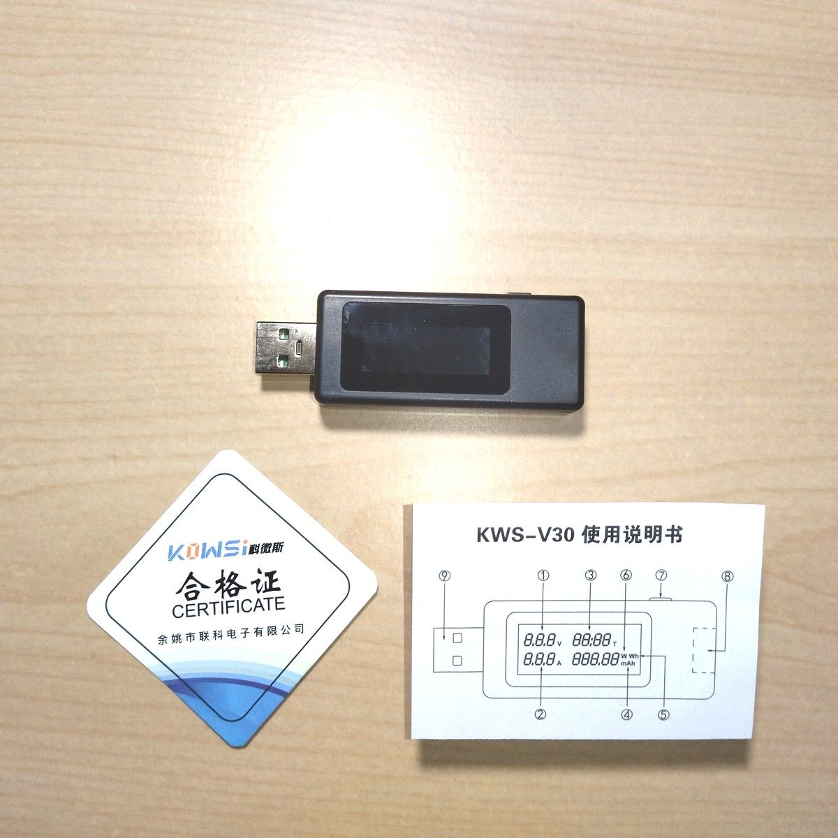 KOWSI KWS-V30 USBチェッカー/テスター USB-A対応 カラー液晶パネル搭載 新品