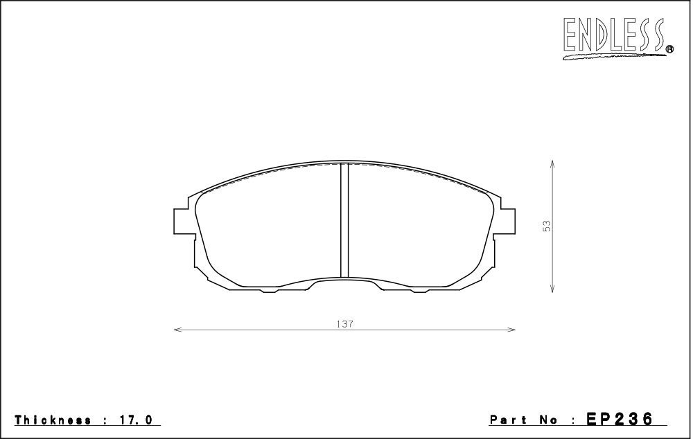 エンドレス ブレーキパッド SSS フロント EP236SSS アベニール PNW11 PW11 H10/8～H13/1 SR20DE 2.0L～