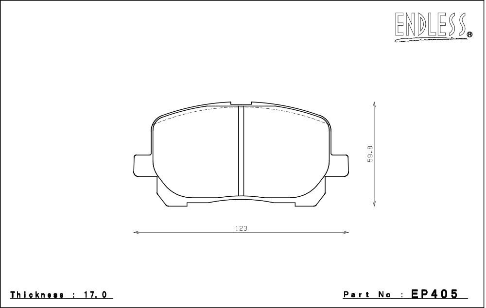 エンドレス ブレーキパッド SSMプラス フロント EP405SSMP ヴォルツ ZZE137 H14/8～H16/2 1.8L