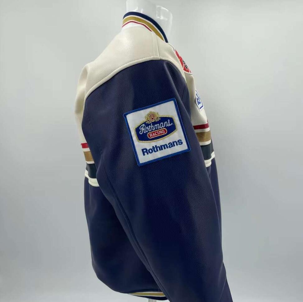 【セール】新品 正規品 Rothmans Honda Racing 刺繍 ワッペン多数 レザー ジャケット_画像3