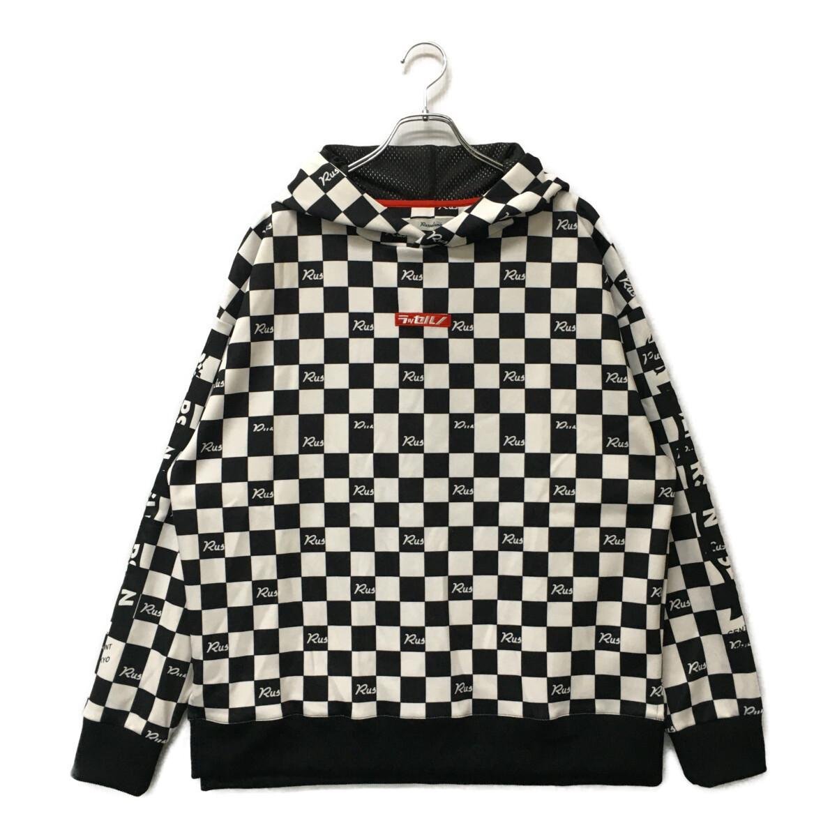 6999円 coco☆ラッセルノ☆長袖パーカー☆黒×白/チェック☆5(L 6999円 coco☆ラッセルノ☆長袖パーカー☆黒×白/チェック☆5(L