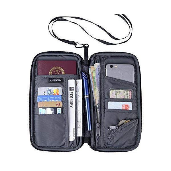  passport case neck lowering skimming prevention travel goods strap strengthen traveling abroad business trip multi case passbook case card inserting blue 