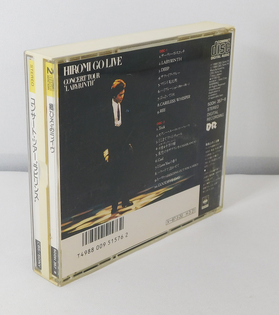 CD2枚組「郷ひろみ ライヴ コンサート・ツアー ラビリンス」50DH-357-8 86年盤/CONCERT TOUR LABYRINTH_画像2