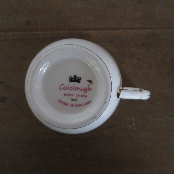 イギリス製 Colclough コールクロ カップアンドソーサー ケーキプレート トリオ ヴィンテージ雑貨 tableware 1380sc_画像8