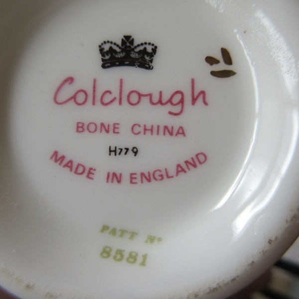 イギリス製 Colclough コールクロ カップアンドソーサー ケーキプレート トリオ ヴィンテージ雑貨 tableware 1381sc_画像9