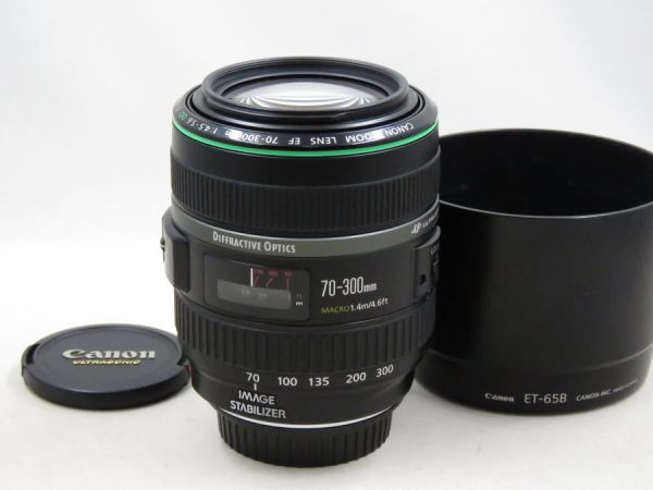 [21521Z4]★新品級美観★CANON EF 70-300mm F4.5-5.6 DO IS USM フード付きの画像1