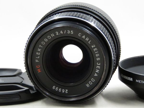 [21544Y2]★緊急大特価★Carl Zeiss Jena MC FLEKTOGON 35mm F2.4 M42 フード付きの画像2