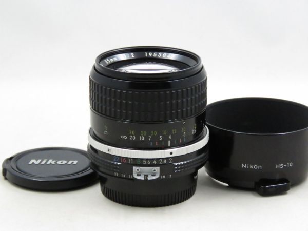 [21563Z1]★極上美品★NIKON Ai NIKKOR 85mm F2 フード付き_極上美品です！!