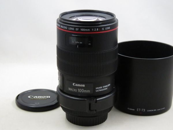 [21745V3]★超極上美品★CANON EF 100mm F2.8 L MACRO IS USM フード・三脚座付き