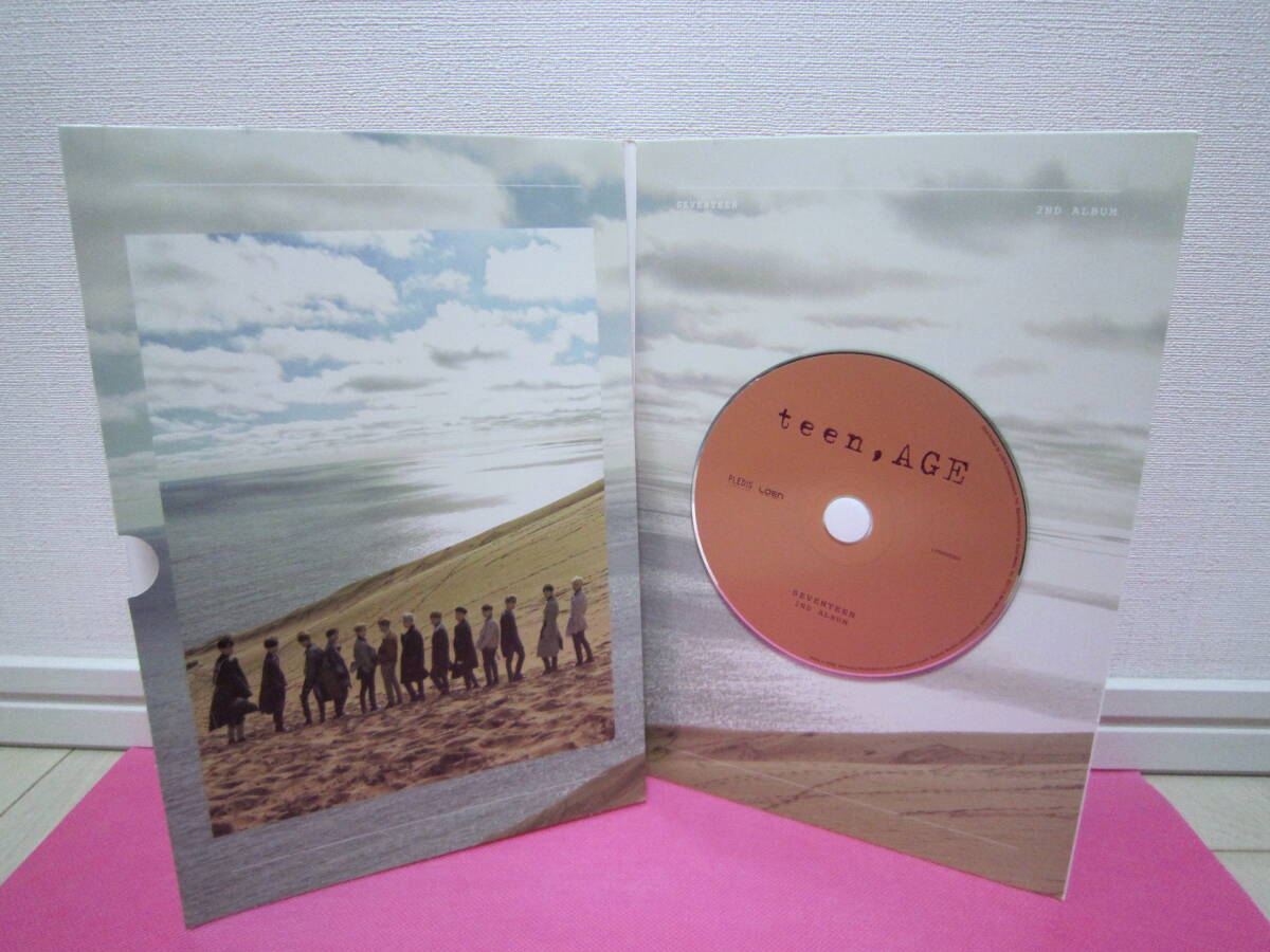 K-POP♪ SEVENTEEN セブンティーン 2集「TEEN,AGE」ORANGE Ver. 韓国盤CD＋フォトブック／廃盤！ディスク良好！の画像6