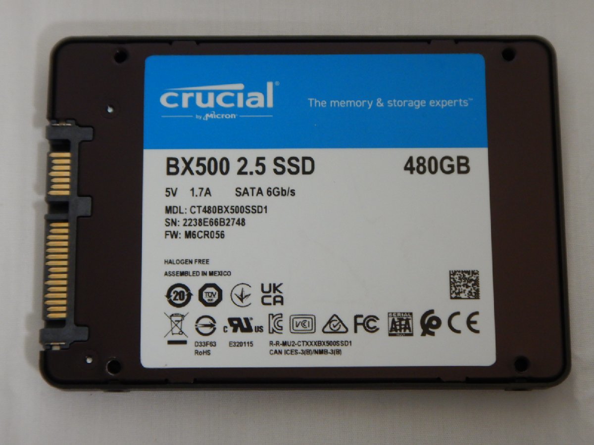 【サイコム】 Crucial CT480BX500SSD1 (480GB SSD) @Used@ u0220D_画像2