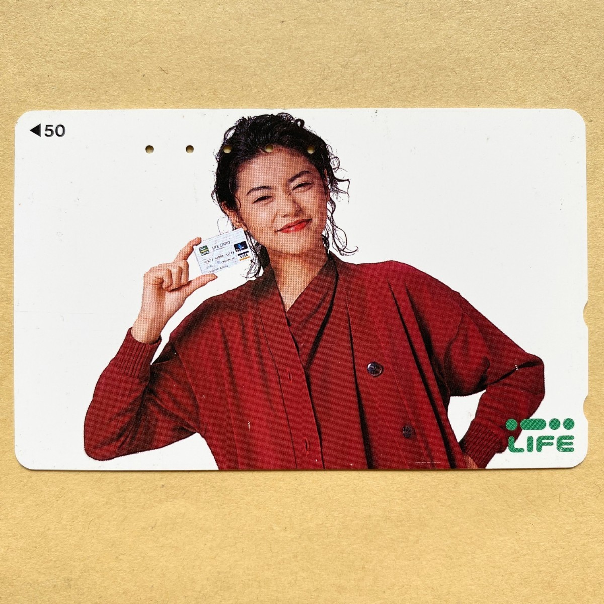 【使用済】 テレカ 川合千春 LIFE_画像1