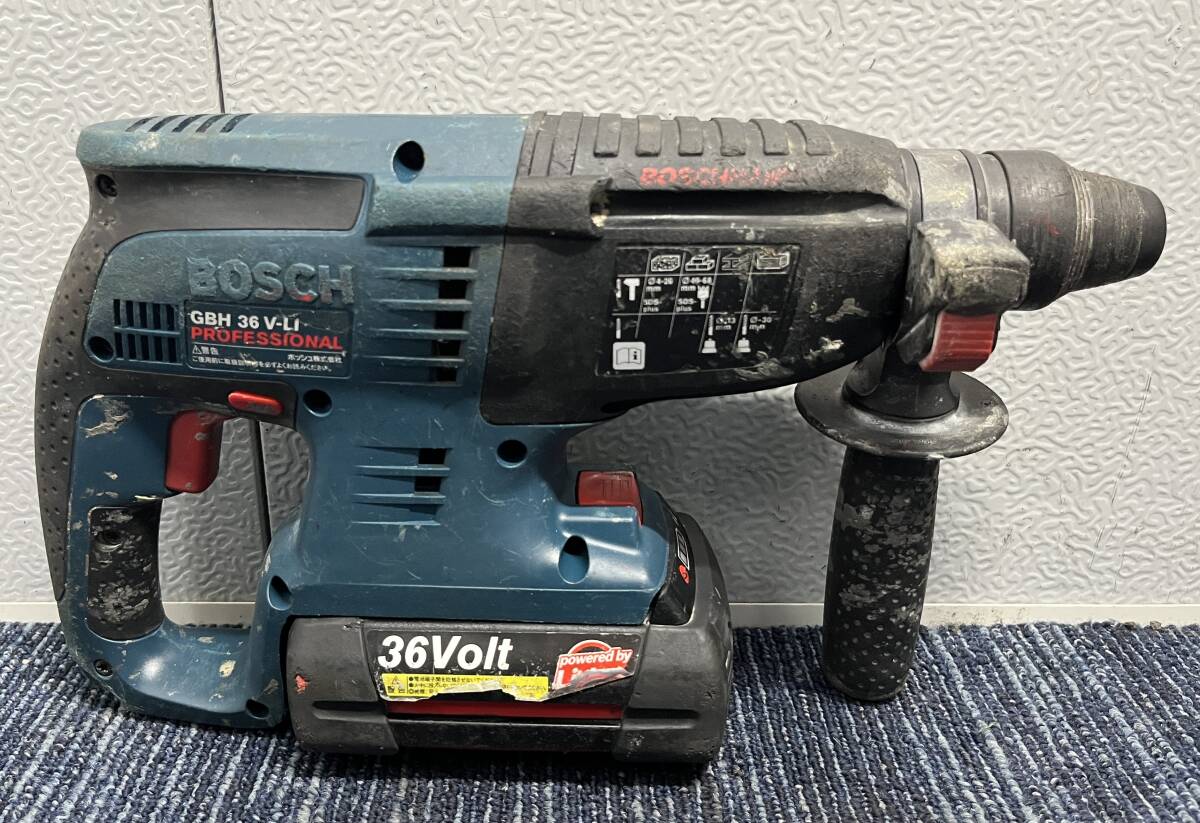 【中古品】BOSCH ボッシュ 36vバッテリーハンマードリル GBH36V-LIY ハツリ 土木工事 掘削 削岩 1837_画像6