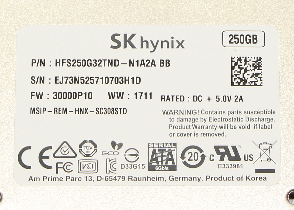 SKhynix HFS250G32TND 250GB 2.5インチ SSD SATA 6Gb/s 7mm_画像5