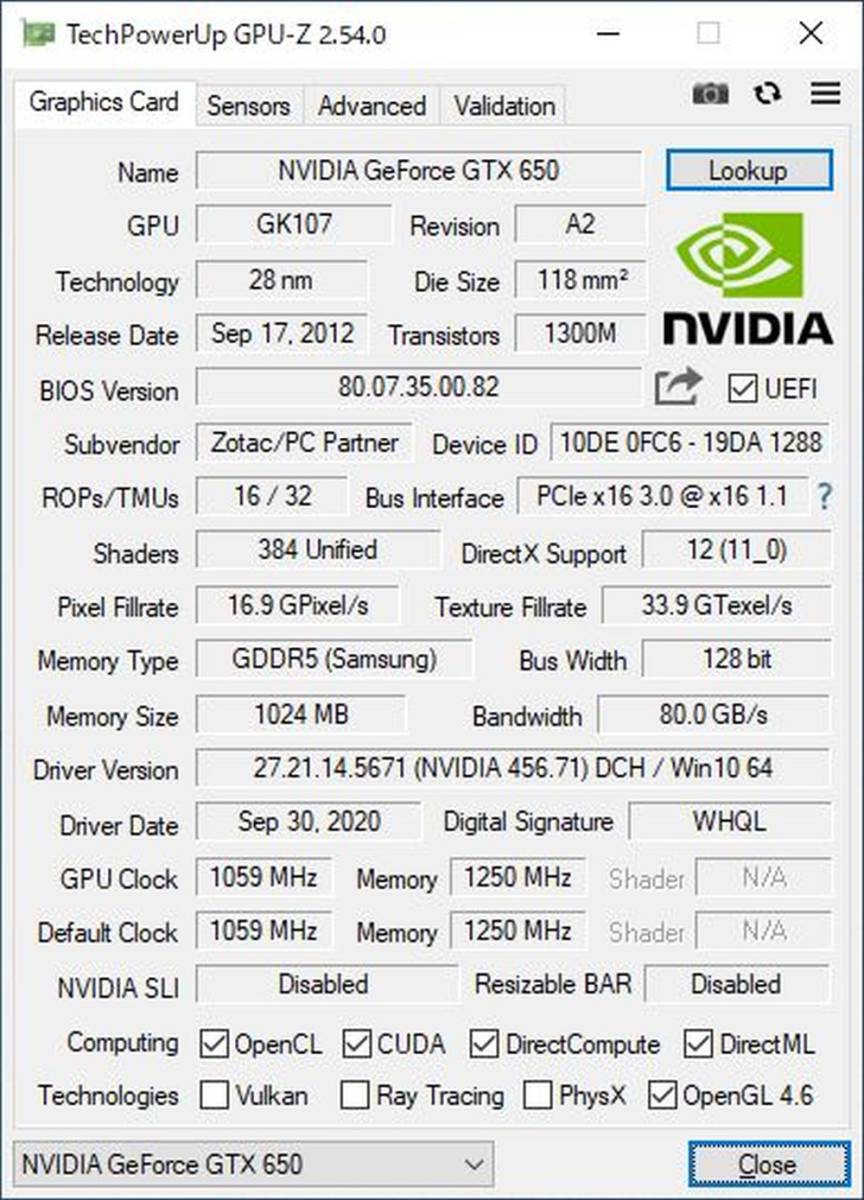 ZOTAC GeForce GTX650 1GB DDR5 128bit Dual-DVI/mini-HDMI-2_画像7