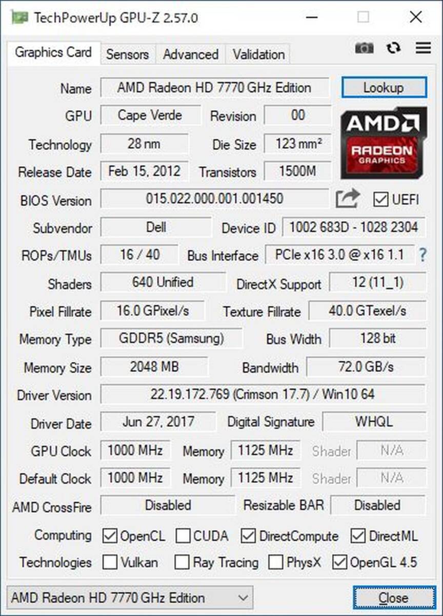 AMD Radeon HD 7770 2GB DDR5 DVI/HDMI/DisplayPort_画像7