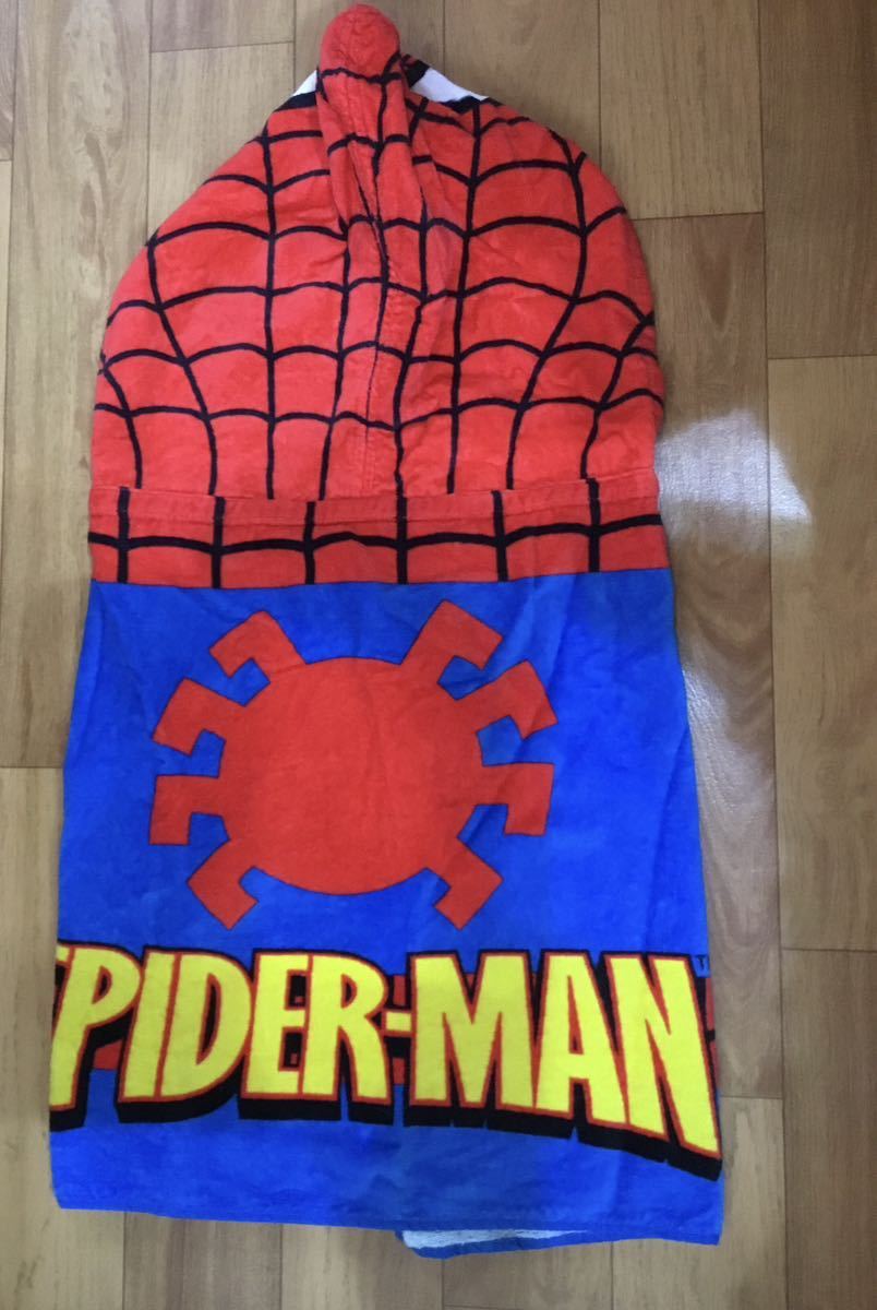 UFL* Spider-Man * with a hood . towel * poncho type towel * universal Studio Japan 