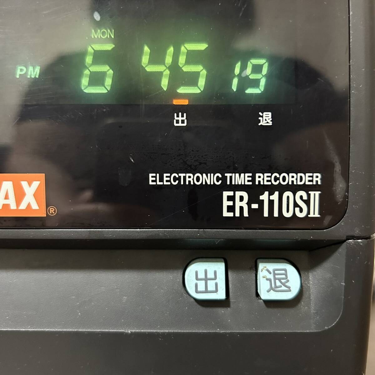 MAX タイムレコーダー ER-110S Ⅱ マックスタイムレコーダー タイムカード_画像2