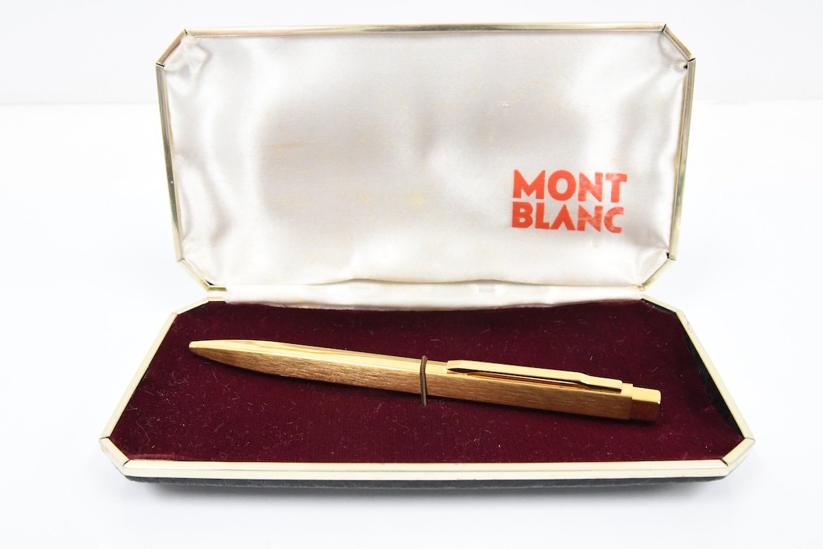MONTBLANC モンブラン Leonardo レオナルド ゴールドプレート ノック式ボールペン 箱あり 現状品 20741469_画像1