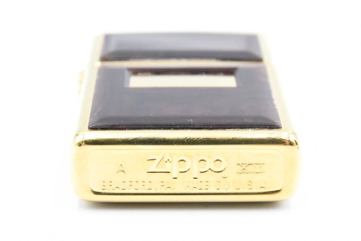 ZIPPO ジッポー ゴールデントータス べっ甲×ゴールドカラー 1999年製 オイルライター 現状品 喫煙具 Y20786390_画像4